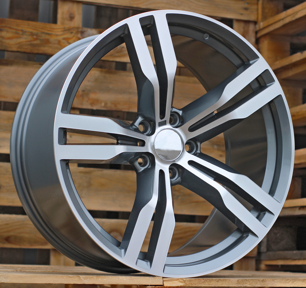 R20x8.5  5X112  ET  25  66.6  B5327  Grey Polished (MG)  For BMW  (K2+N2)  (Rear+Front)