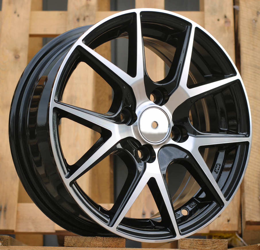 R14x5.5  4X100  ET  43  60.1  B1795  Black Polished (MB)  For RACIN  (Z2)