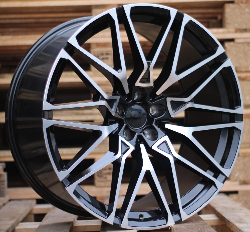 R21x10  5X120  ET  40  74.1  B5771  Black Polished (MB)  For BMW  (P2)  (Rear+Front)