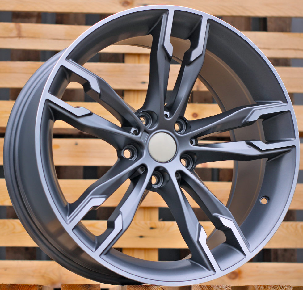 R19x8.5  5X120  ET  30  72.6  B1257  Grey Polished Half Matt (MGHM)  For BMW  (K7)  (Rear+Front)