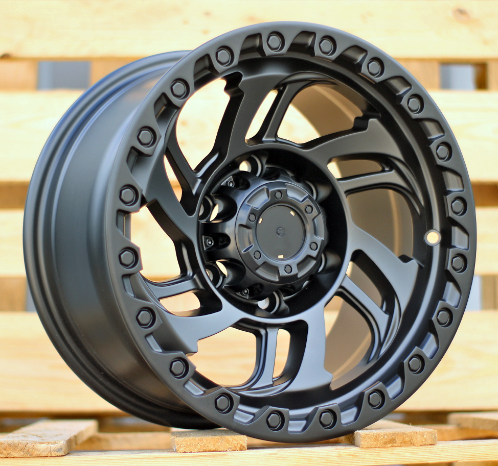 R15x8  6X139.7  ET  0  110.1  A6278  Black Half Matt (BLHM)  For 4X4  (P)