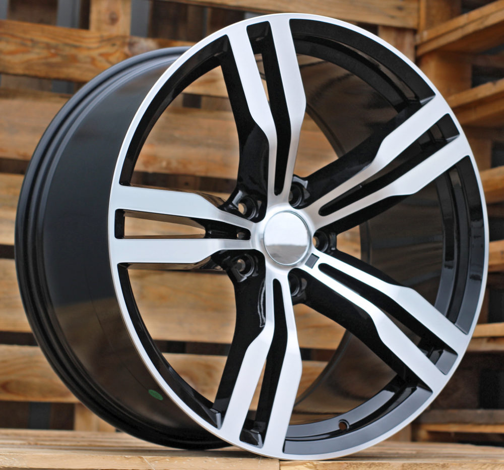 R20x8.5  5X112  ET  25  66.6  B5327  Black Polished (MB)  For BMW  (K4+P)  (Rear+Front)