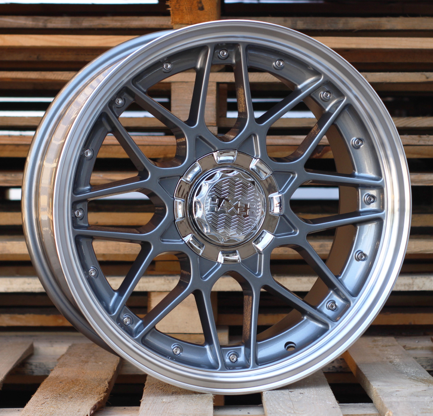 R18x8  10X120/112  ET  30  72.6  HX025  (HX025)  Graphite+Polished Lip (GRPL)  For HAXER  (Z2)  (Front)