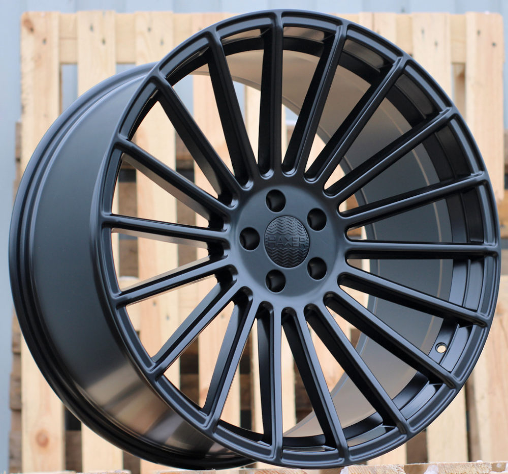 R22x9  5X112  ET  30  66.6  HX010  Black Half Matt (BLHM)  For HAXER  (Z1)  (Rear+Front)