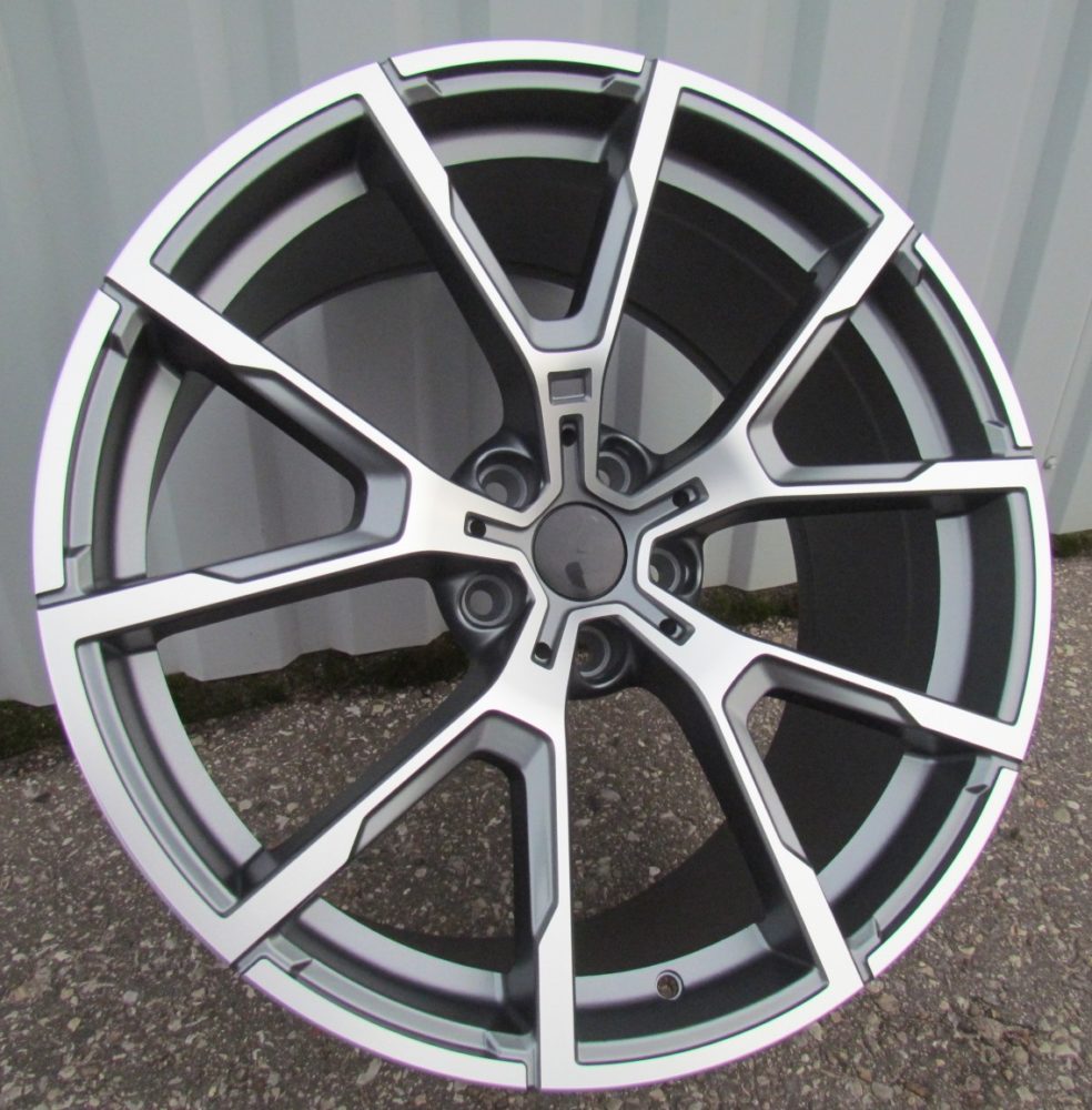 R20x8.5  5X112  ET  30  66.6  B5601  Grey Polished Half Matt (MGHM)  For BMW  (K2)  (Rear+Front)