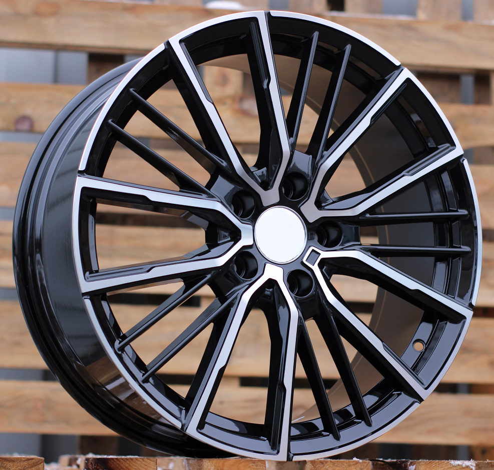 R18x8  5X112  ET  50  66.6  A5824  (IN3612F)  Black Polished (MB)  For BMW  (M)  (HYBRID FORGED)