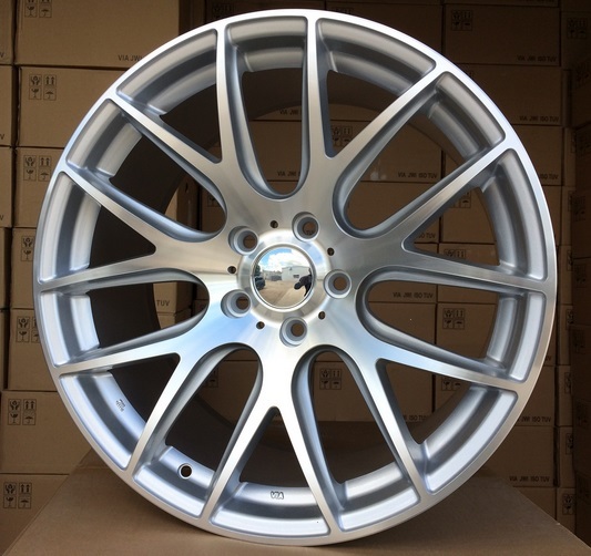 R19x8.5  5X120  ET  35  72.6  BK663  Polished Silver+Powder Coating (MSPC)  For BMW  (K4+P)  (Rear+Front)