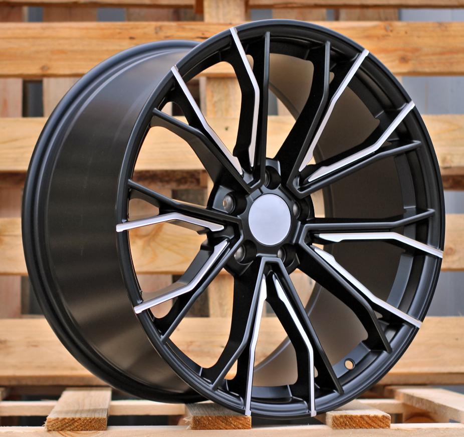 R19x8.5  5X112  ET  25  66.56  A5385  (XFE290)  Black Half Matt (BLHM)  For BMW  (P2)  (Rear+Front)