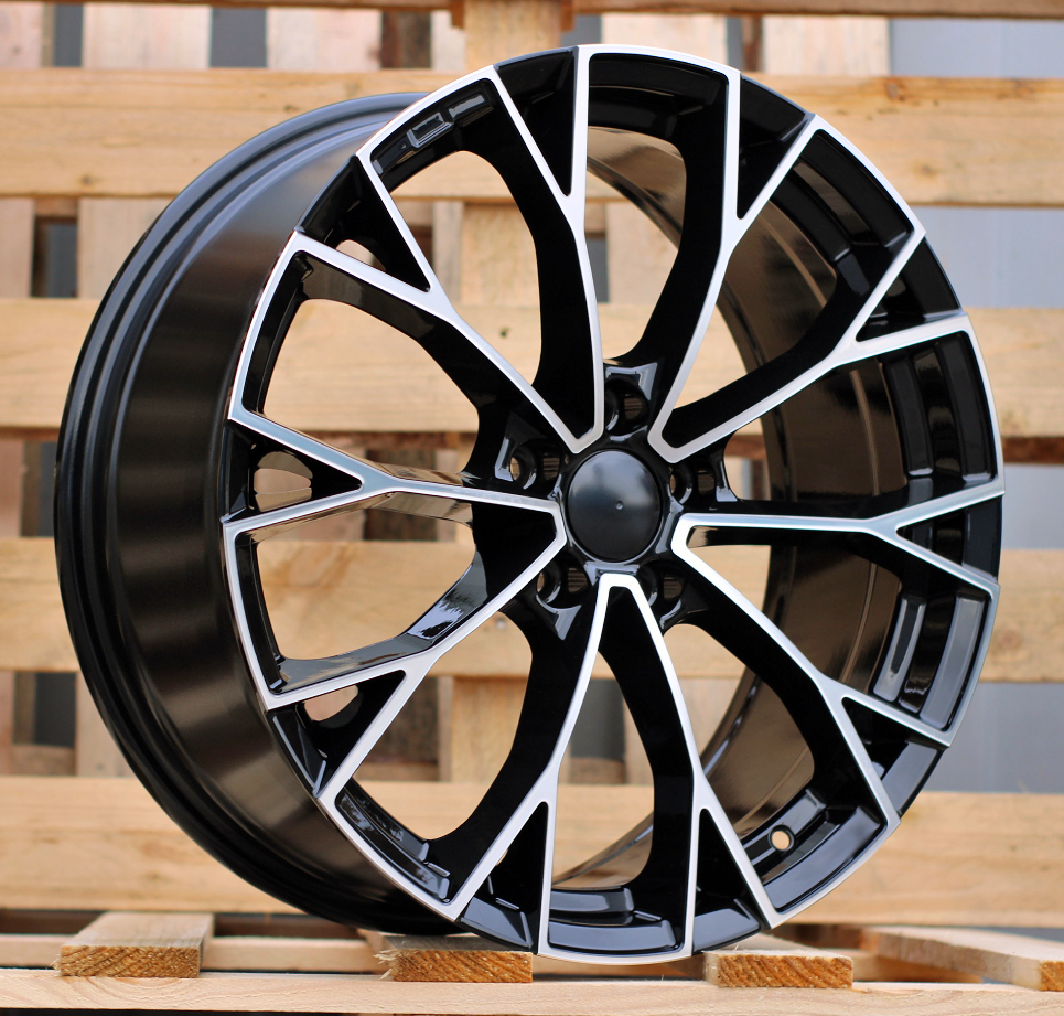 R17x7.5  5X112  ET  51  57.1  3S1279  Black Polished (MB)  For VW  (R+P)  (HYBRID FORGED New Model)