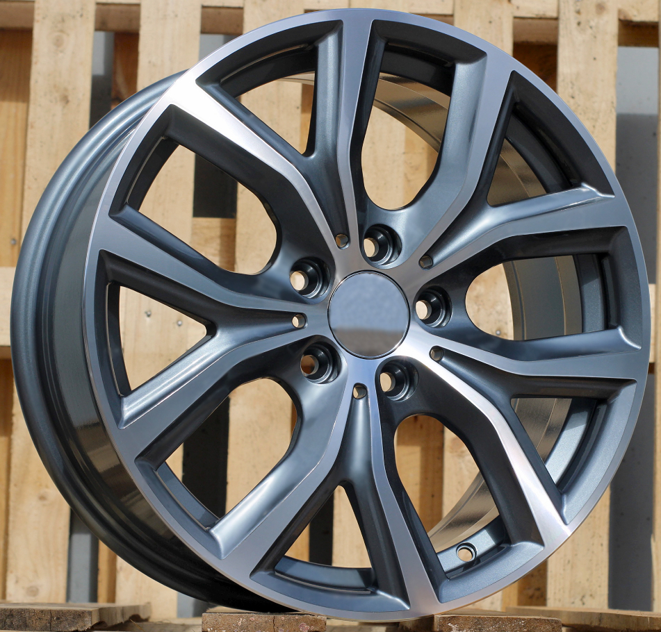 R17x7.5  5X112  ET  52  66.6  FE129  Grey Polished (MG)  For BMW  (R)  ((AKC 75 Eur))