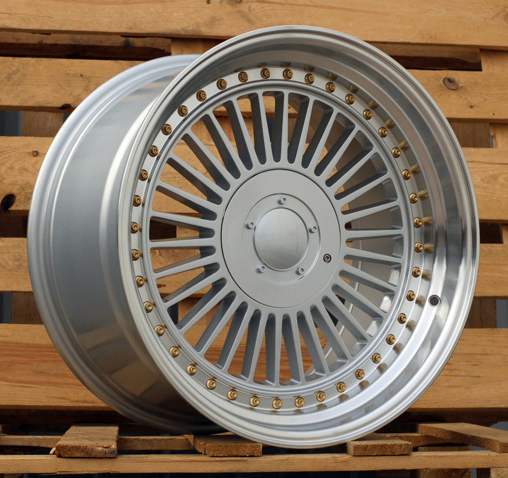 R19x10  10X112/120  ET  25  74.1  L2413  Silver+Polished Lip (SP)  For BMW  (P1)  (ALPINA style Rear+Front)