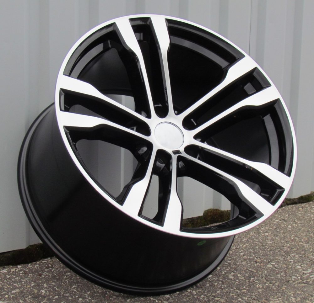 R20x10  5X120  ET  40  74.1  BK924  Black Polished (MB)  For BMW  (K2)  (Rear+Front)