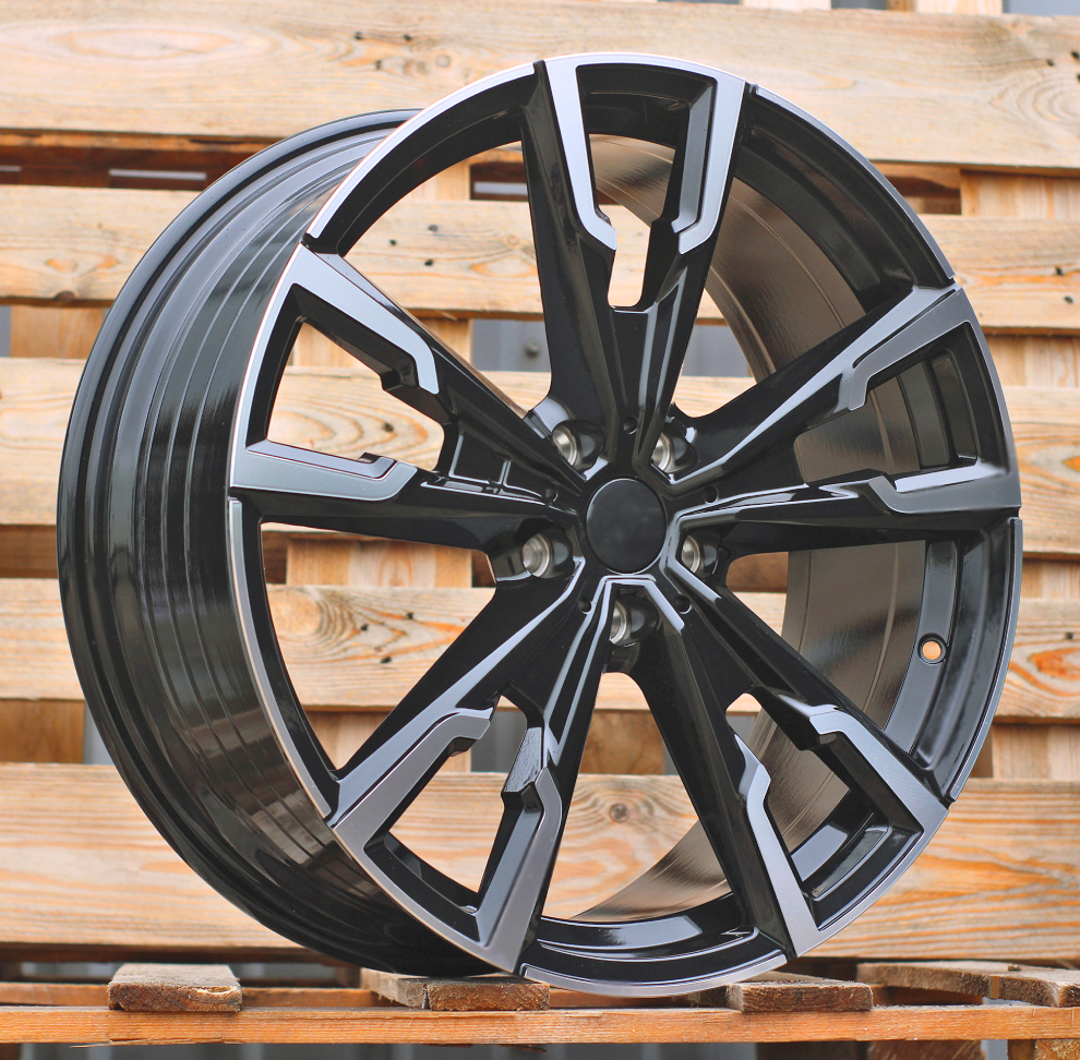 R19x8  5X112  ET  46  66.6  YF5710  Black Polished (MB)  For BMW  (K7+Z6)  (HYBRID FORGED (X1; iX1; X2; iX2; Series 1(F40) 2(F44))