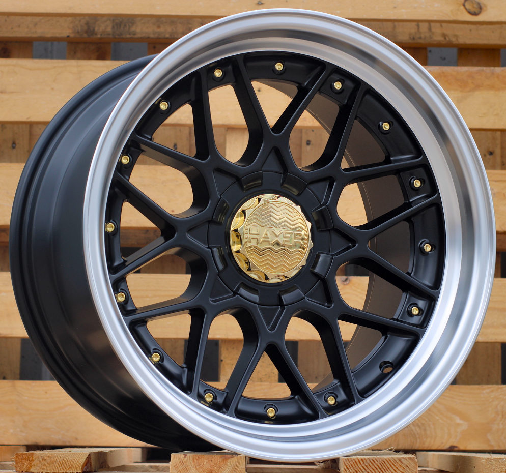 R18x10  10X120/112  ET  15  74.1  HX025  (HX025)  Black Half Matt+Polished Lip (BLHMPL)  For HAXER  (P)  (Rear)
