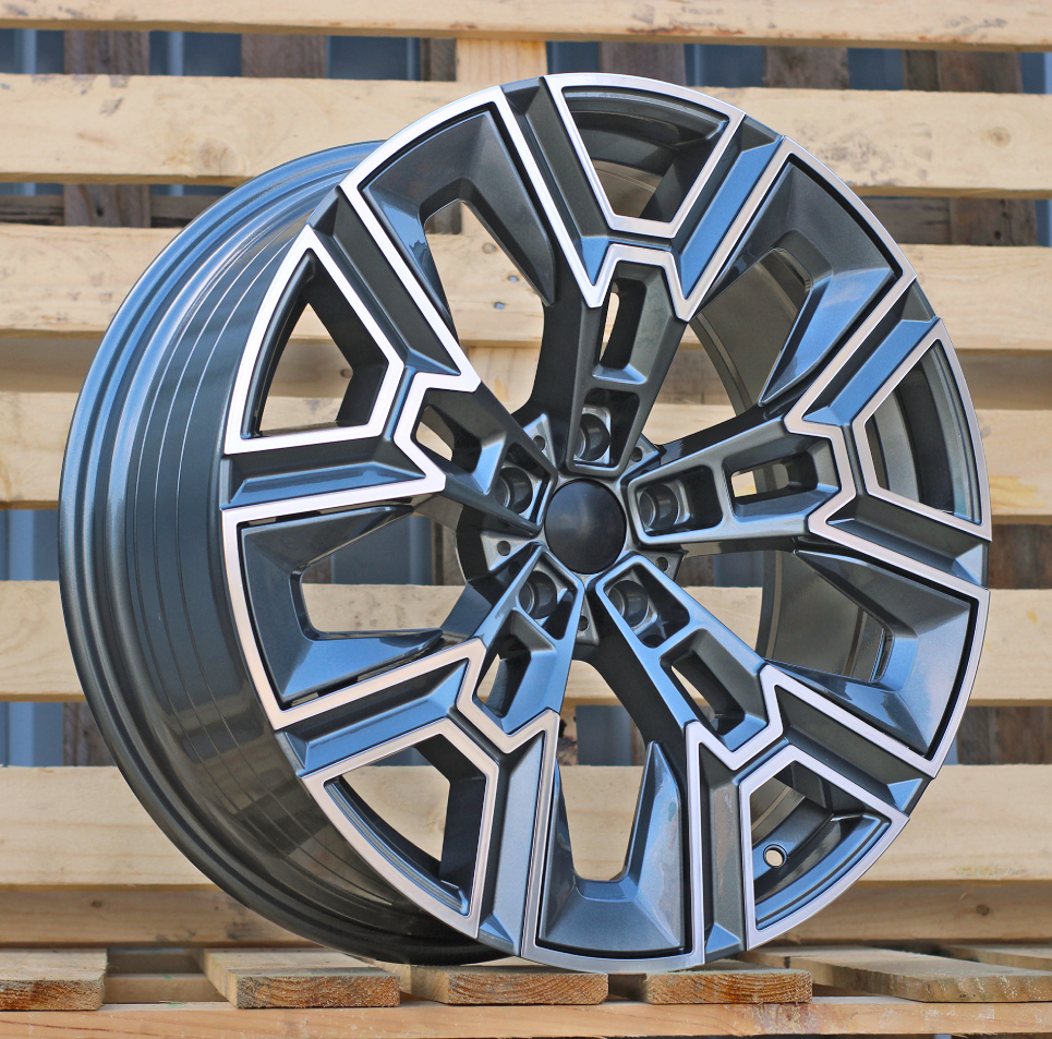 R20x10  5X112  ET  46  66.6  HF5220  Grey Polished (MG)  For BMW  (K3)  (HYBRID FORGED Rear+Front)