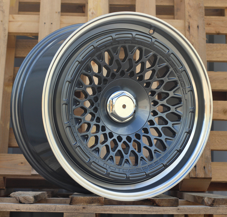 R18x8.5  10X112/120  ET  30  72.6  1308B  Gun Metal+Polished Lip (GMPL)  For RACIN  (Z4)  (ROTIFORM MOTOSPORT Style Rear+Front)
