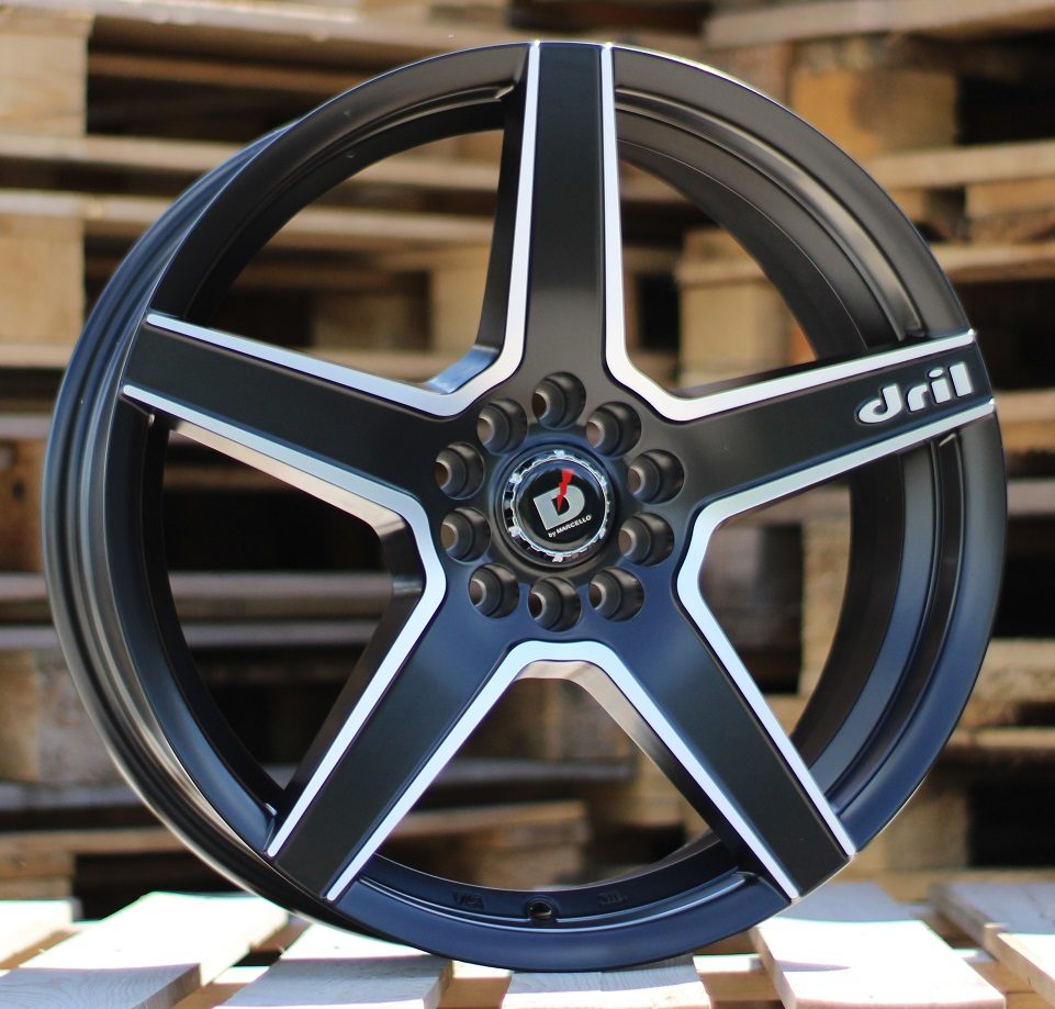 R18x8  10X105/114  ET  35  67.1  A5274  Black Polished Half Matt (MBHM)  For RACIN  (K7)  ((AKC 85 Eur))