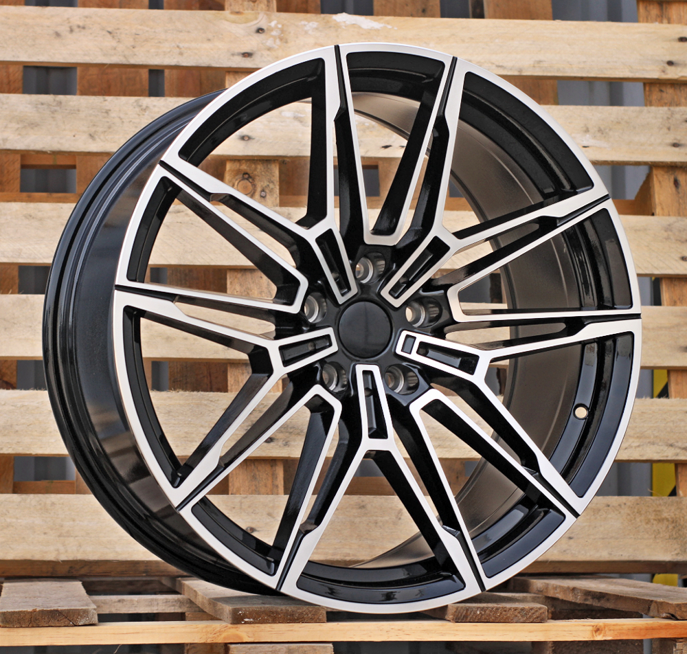 R19x8  5X120  ET  36  72.6  I0294  (BYD1677)  Black Polished (MB)  For BMW  (Z1)  (Rear+Front)