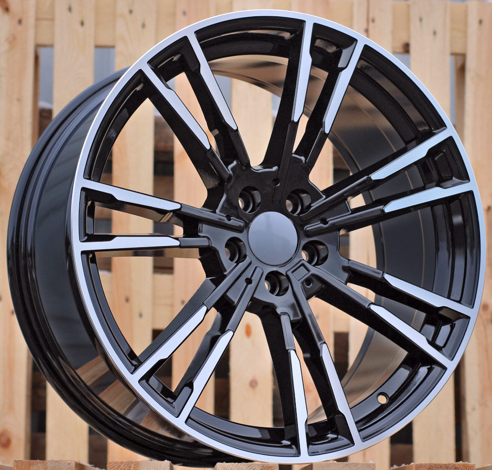 R20x9  5X112  ET  44  66.6  A7065  (BY1356)  Black Polished (MB)  For BMW  (Z3)  (Rear+Front)