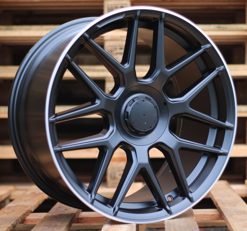 R18x8.5  5X112  ET  43  66.6  B1258  Black Half Matt+Polished Lip (BLHMPL)  For MER  (Z4+Z6)  ())