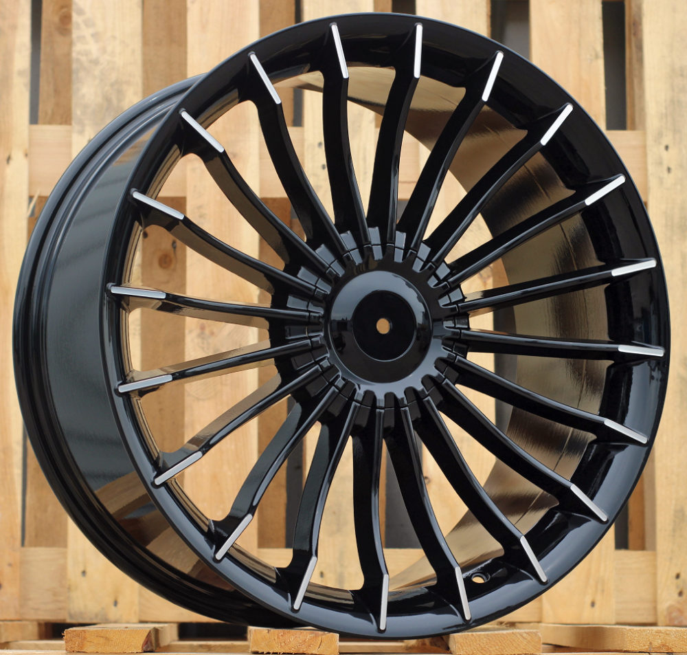 R19x8.5  10X112/120  ET  25  72.6  BK273  Black Polished (MB)  For BMW  (K4+K2+P)  (ALPINA Style Rear+Front)