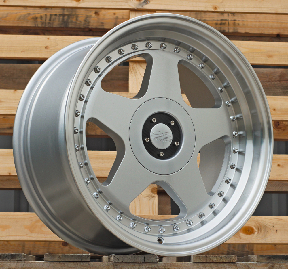 R17x8  10X112/120  ET  25  74.1  L2585  Silver+Polished Lip (SP)  For RACIN  (P1)  (OZ Style Rear+Front)
